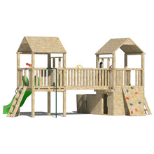 Load image into Gallery viewer, Kids Wooden Climbing Frame with Ships Bow and Seating - Commercial Leitrim
