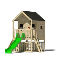 Load image into Gallery viewer, Kids Wooden Climbing Frame with Playhouse, Steps and Slide - Commercial Louth
