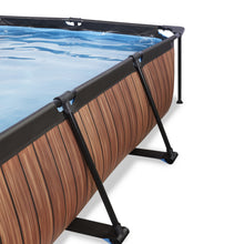 Load image into Gallery viewer, EXIT Wood pool 220x150x65cm, 300x200x65cm with canopy and filter pump - brown
