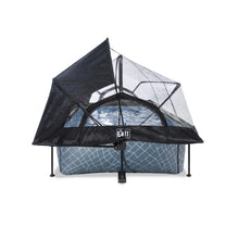 Load image into Gallery viewer, EXIT Stone pool 220x150x65cm, 300x200x65cm with dome, canopy and filter pump - grey
