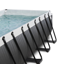Load image into Gallery viewer, EXIT Black Leather pool 400x200x122cm, 540x250x122cm with sand filter pump - black
