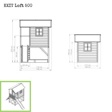 Load image into Gallery viewer, EXIT Loft 500 wooden playhouse
