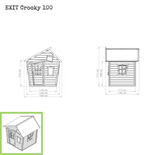 Load image into Gallery viewer, EXIT Crooky 100 wooden playhouse - grey-beige
