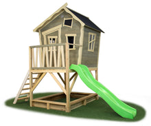 Load image into Gallery viewer, EXIT Crooky 700 wooden playhouse - grey-beige
