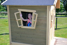 Load image into Gallery viewer, EXIT Crooky 700 wooden playhouse - grey-beige
