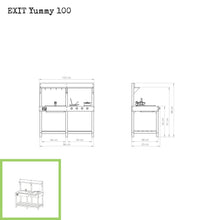 Load image into Gallery viewer, EXIT Yummy 100 wooden outdoor kitchen - natural
