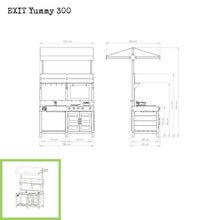 Load image into Gallery viewer, EXIT Yummy 300 wooden outdoor kitchen - natural
