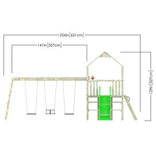 Load image into Gallery viewer, Kids Climbing Frame with Slide, Swings and Steps - Commercial Causeway
