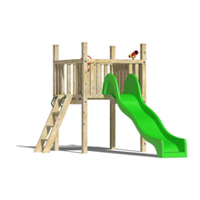 Load image into Gallery viewer, Kids Commercial Wooden Climbing Frame with Steps and Slide - The Fort Commercial
